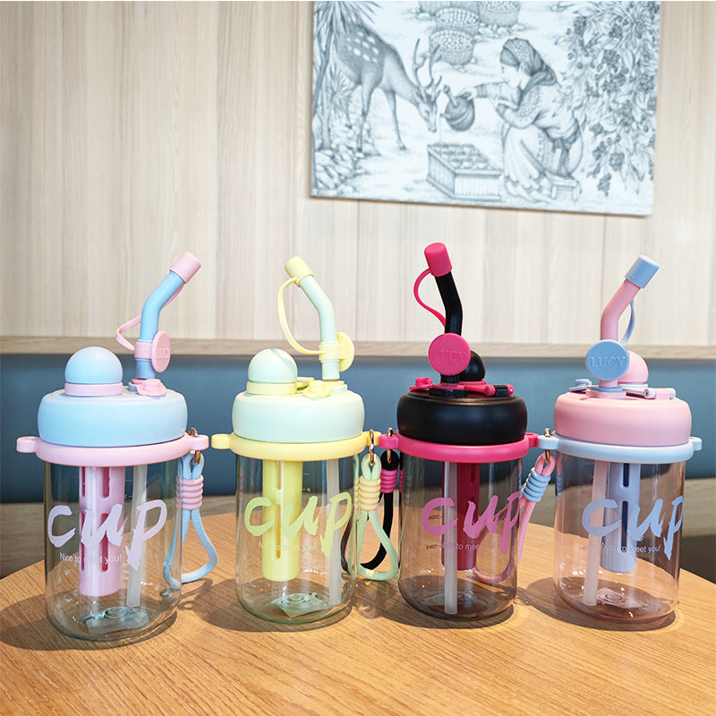 Dame drikkekopp med sikkerhetslokk og sugerør Skanto