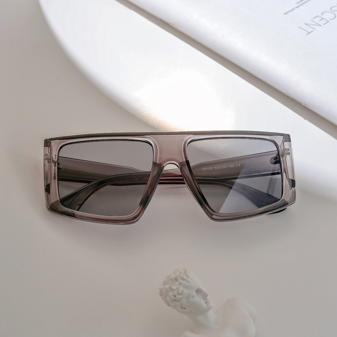Dame oversized geometrisk solbrille Skanto