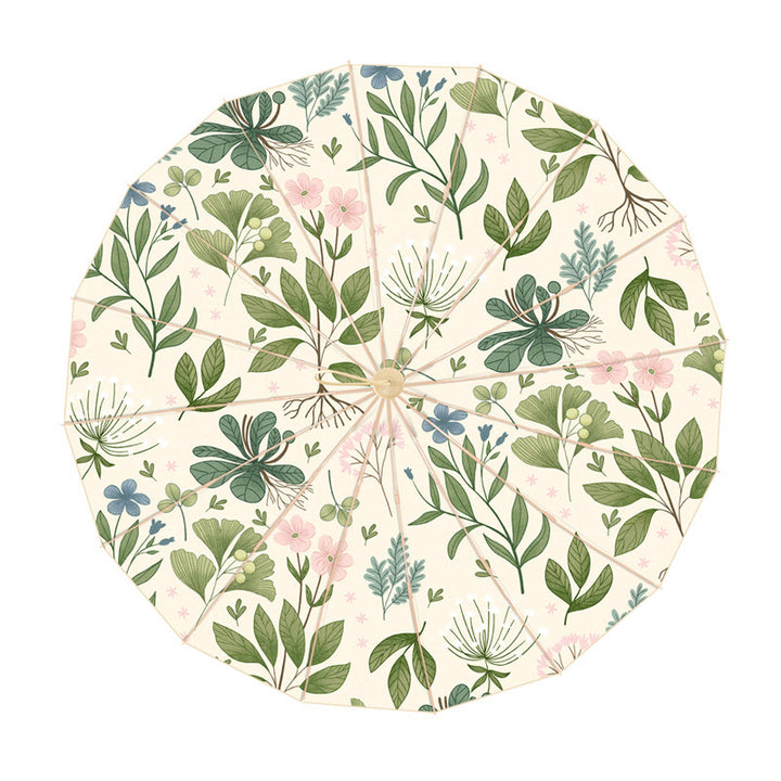 Damer elegant designer regn paraply med floral kut Skanto