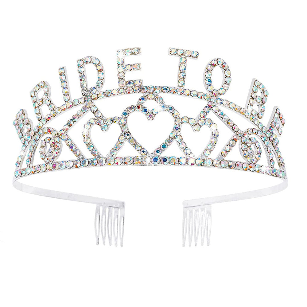 Dame Glitrende Tiara med Hjerte Motiver Skanto