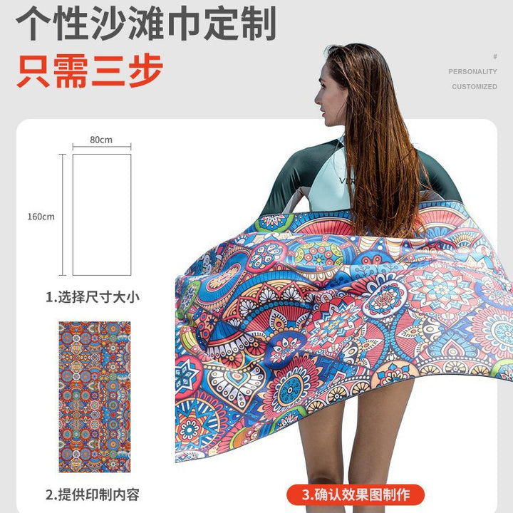 individuelt strandhåndkle med unikt design Skanto
