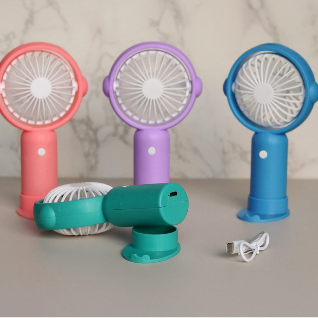 Unisex Bærbar Mini-vifteen med ergonomisk design og dyreører Skanto