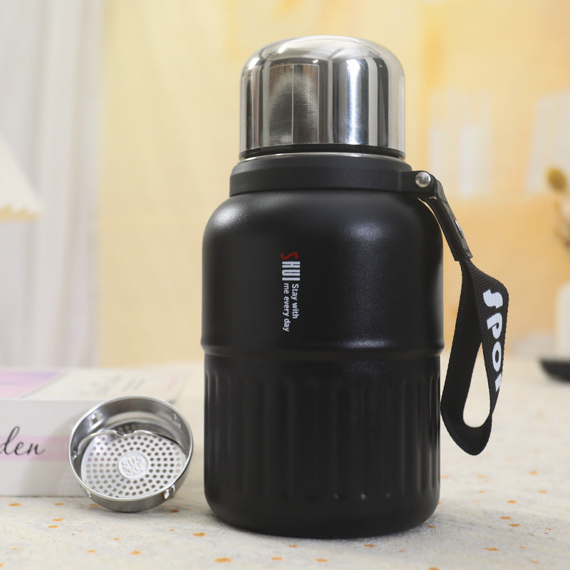 Dame Isolert flaske med avtakbart tesil og bærestropp Skanto