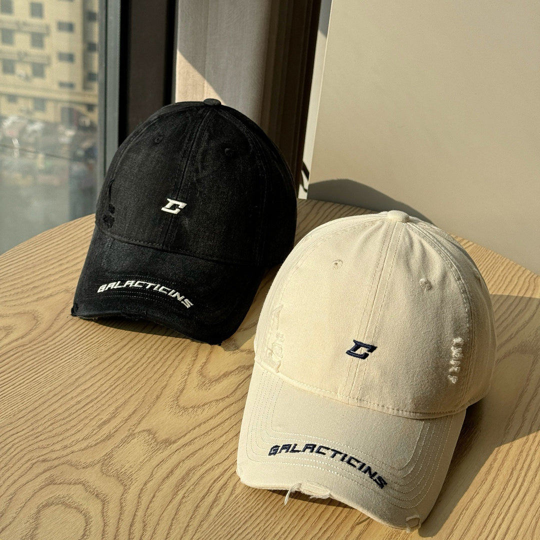 Herre Slitt Denim Baseball Caps Skanto