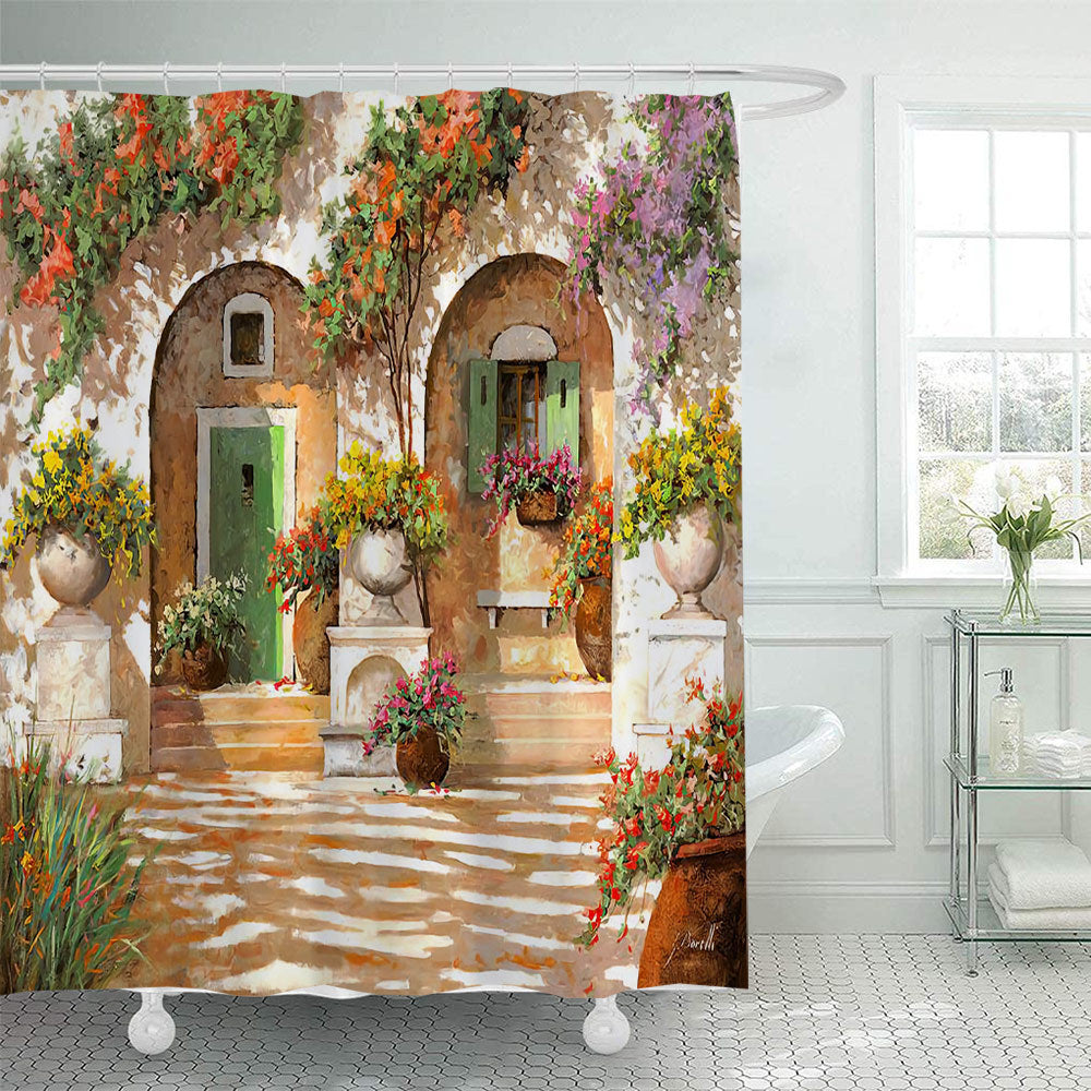Blomstermotiv-inspirert dusjforheng Skanto