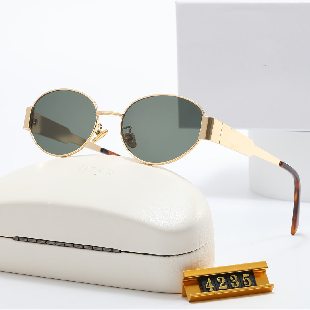 Damer Elegant Designer-solbrille med filigranfra ramme og UV-beskyttelse Skanto