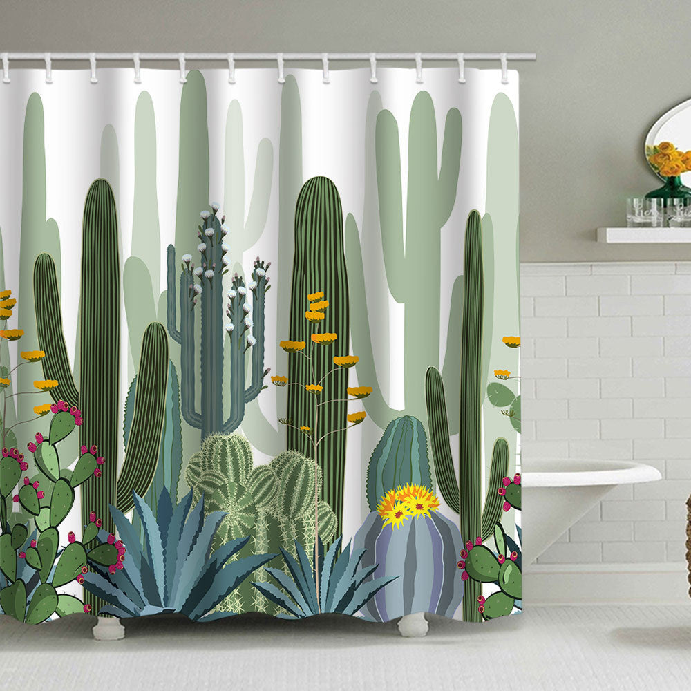 Cactus Garden-tema Duschgardin Skanto