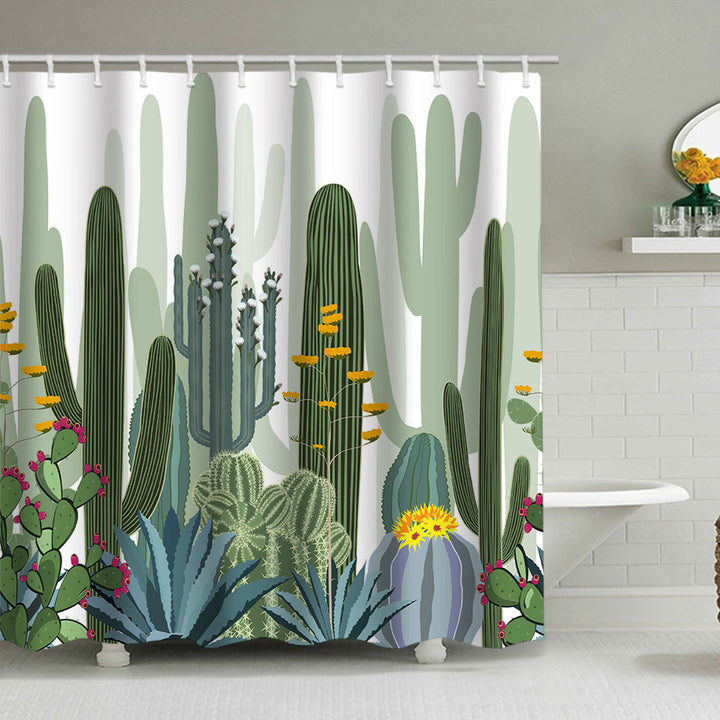 Cactus Garden-tema Duschgardin Skanto