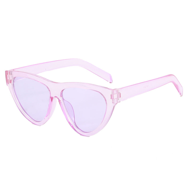 Dame futuristisk Cat-Eye solbrille med høykvalitets plastikkramme Skanto