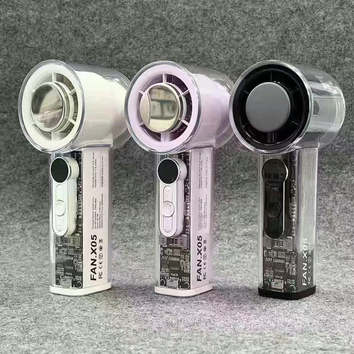 Kjøling transparent håndholdt bladeless høypresterende bærbar USB oppladbar vifte Skanto