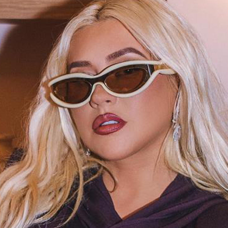 Damer Cat-Eye solbriller med beskyttende UV-beskyttelse og stilige rammer Skanto