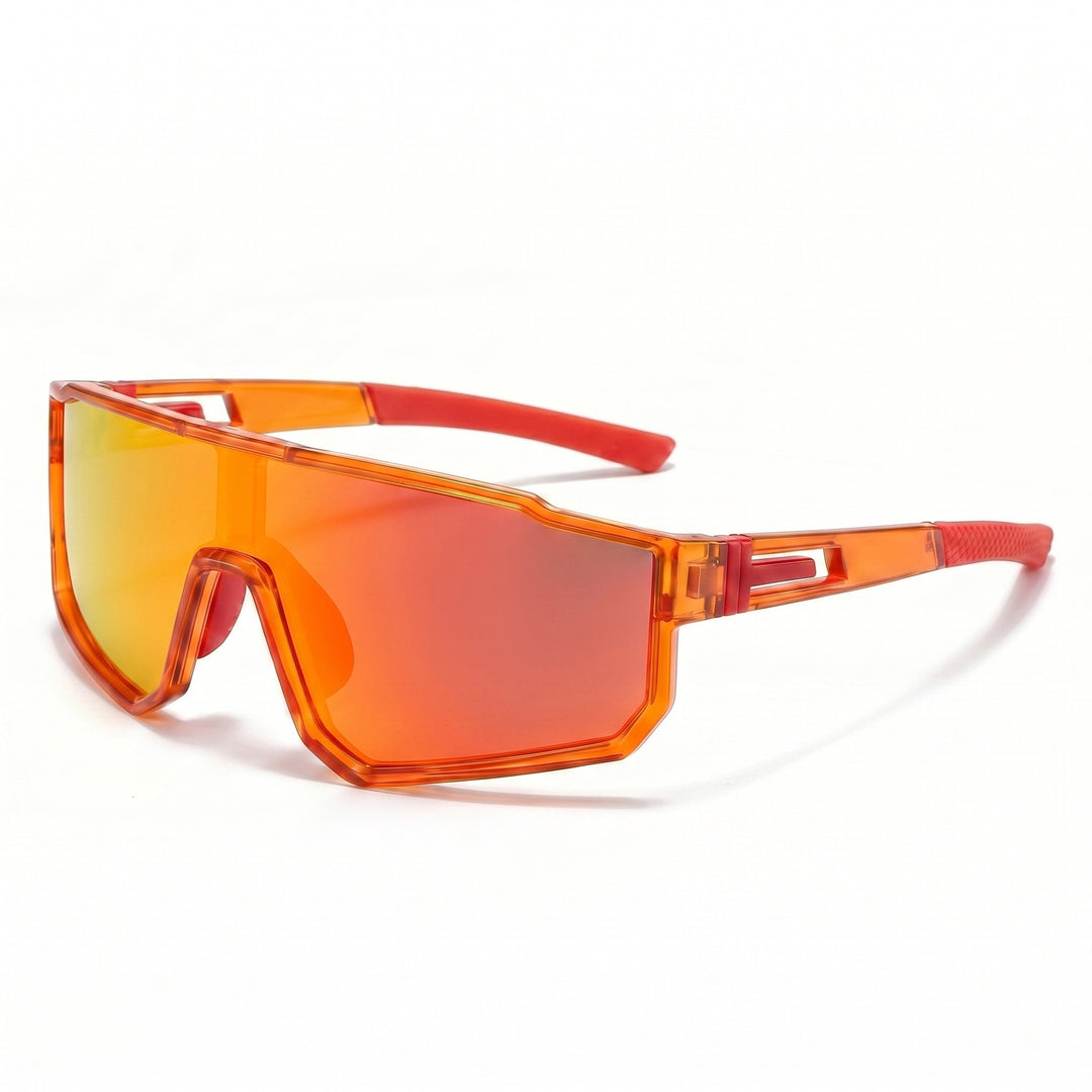 Dame nan sportslig overdimensjonert skjoldsolbrille med UV400 beskyttelse, brudsikkert polykarbonatglass og sklisikre stenger Skanto