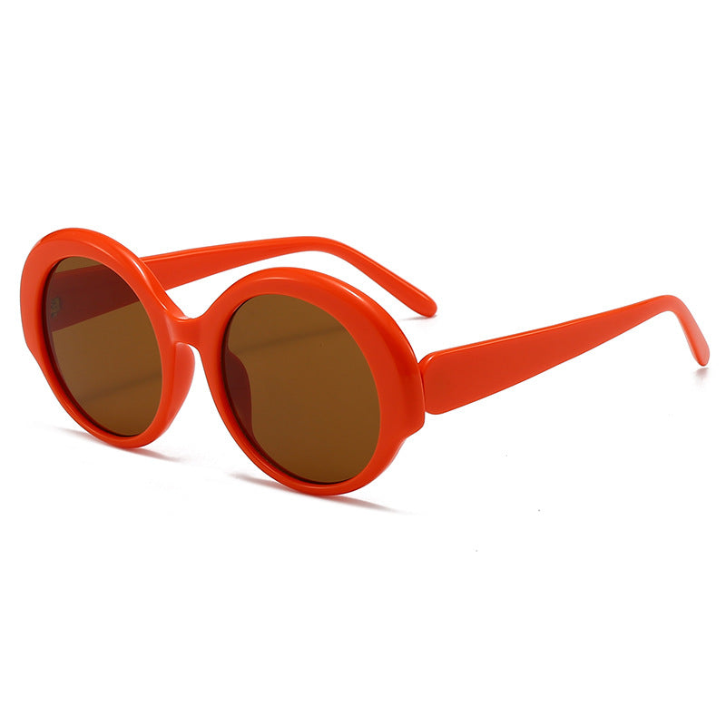 Dame moderne runde designer-solbriller Skanto
