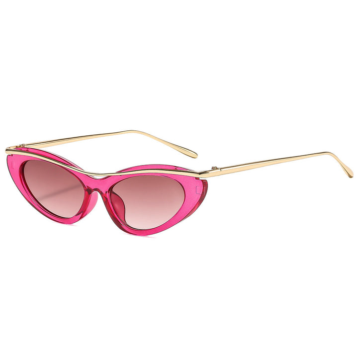 Dame Cat-Eye solbriller med elegant metallramme Skanto