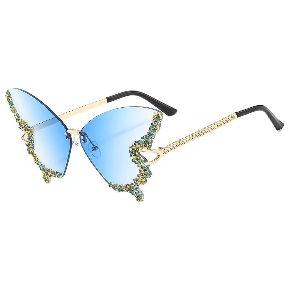 Dame ekstravagant Flügel-solbrille Skanto