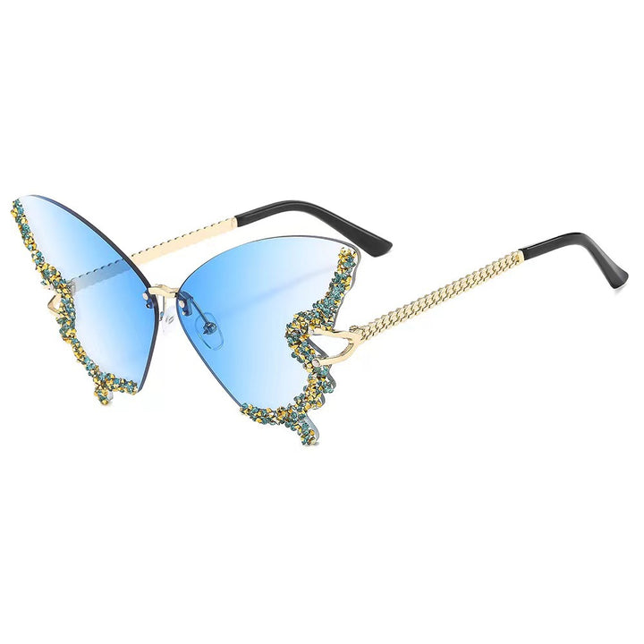 Dame ekstravagant Flügel-solbrille Skanto