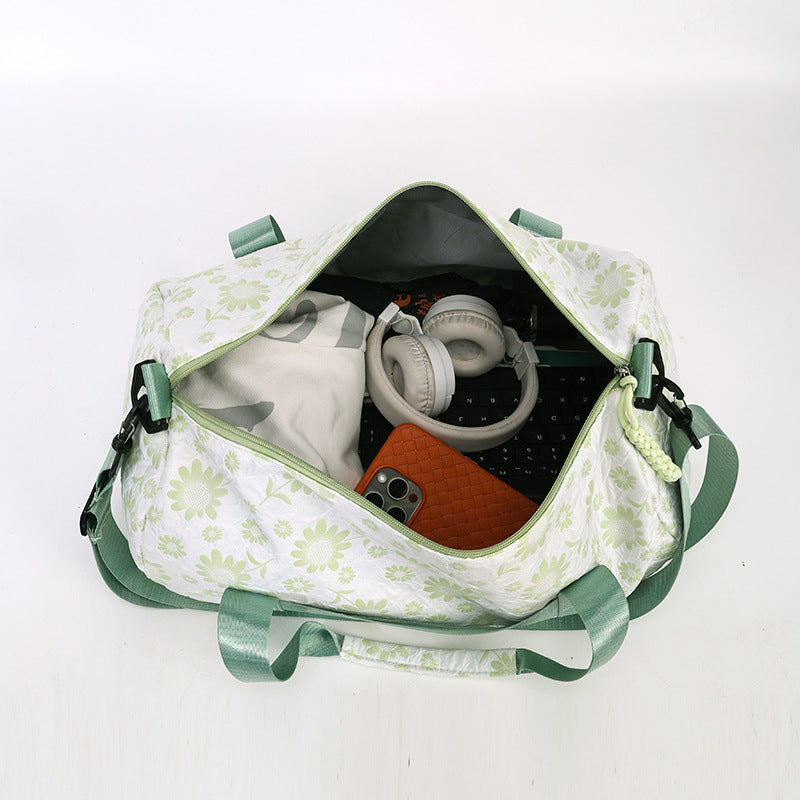 Sporty Duffel Bag with Floral Pattern Skanto