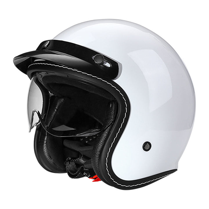 WoVintage Åpen-Face Motorsykkelhjelm Skanto