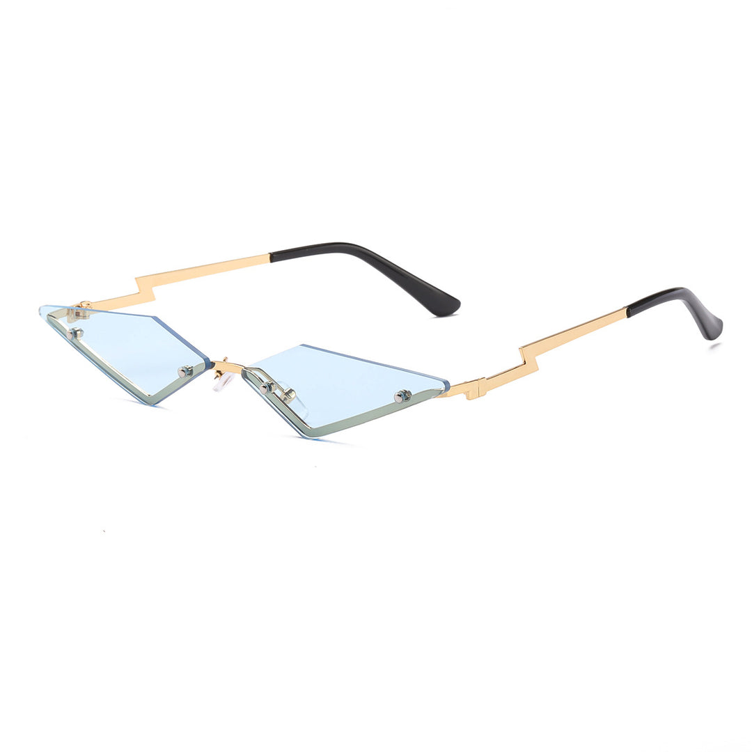 Dame Designer-solbrille med futuristisk ramme Skanto