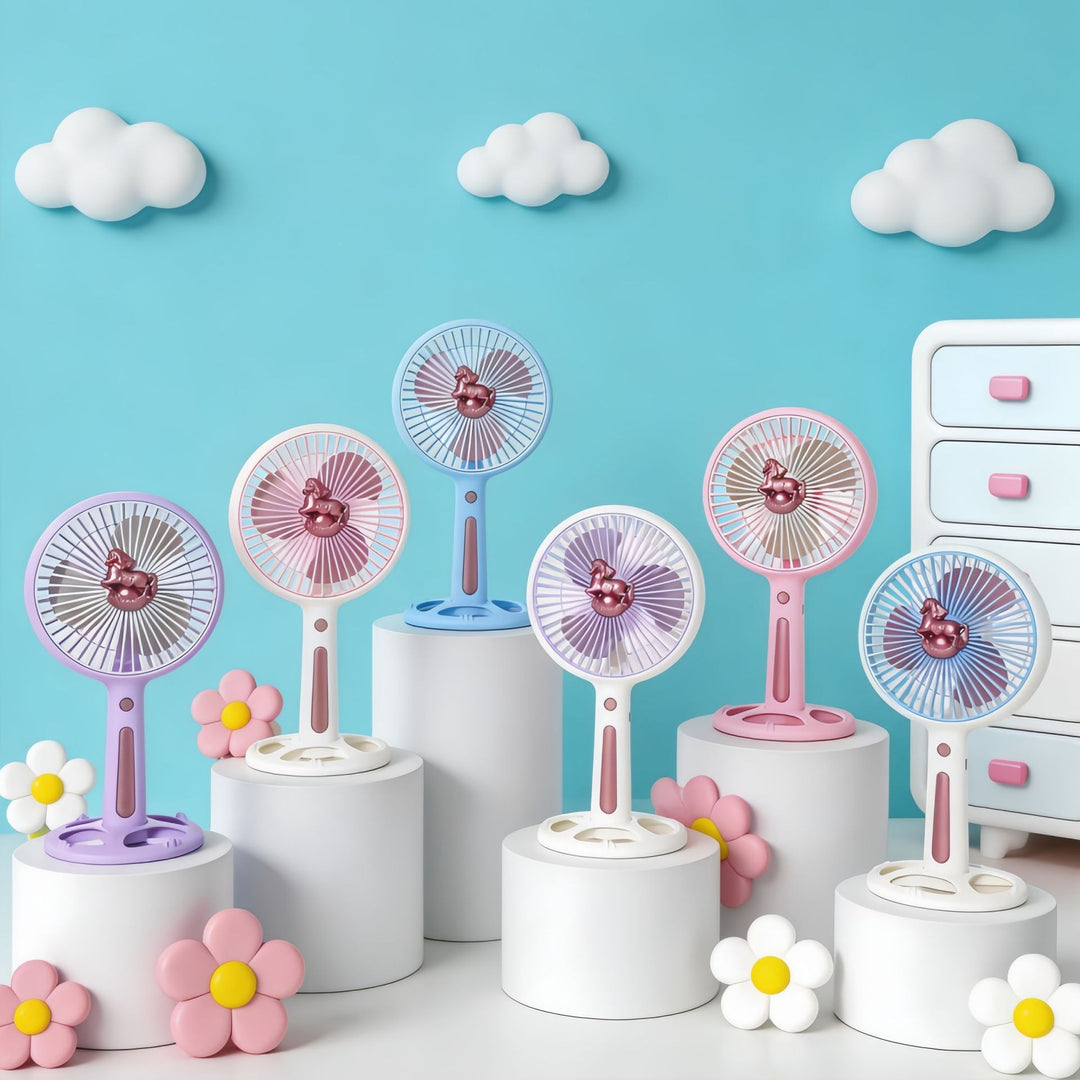 Dame Bærbar Mini-Ventilator med kreativt Dyredesign Skanto