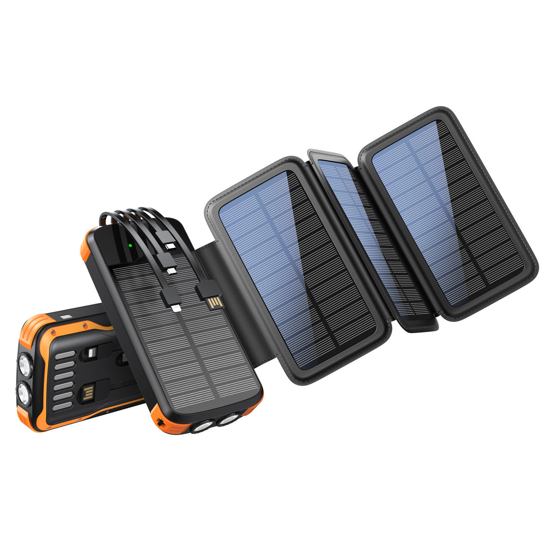 Solar Powerbank med Trådløs Ladefunksjon Fra Skanto