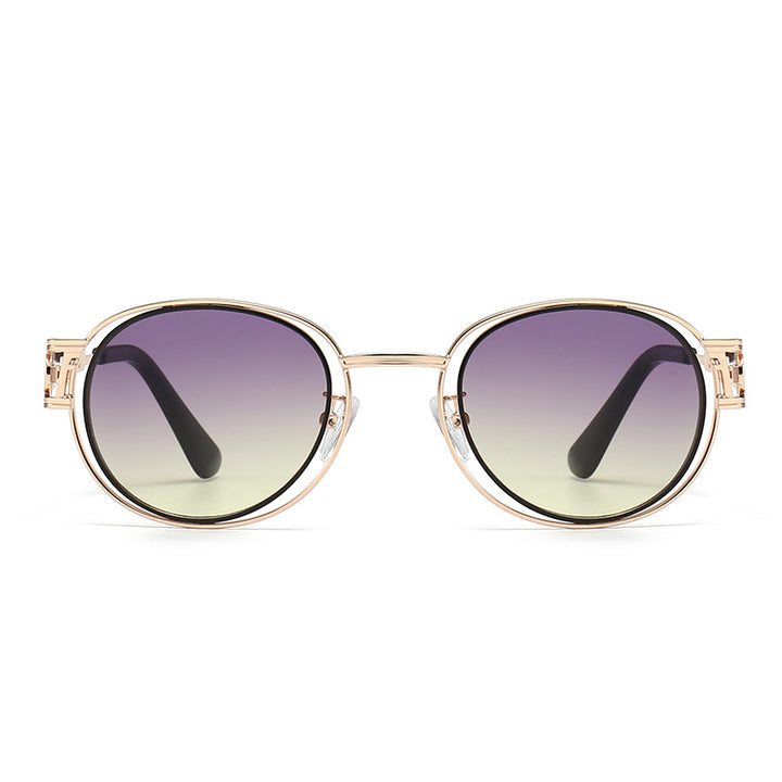 Dame solbrille med moderne metallramme og komfortable nesepads Skanto