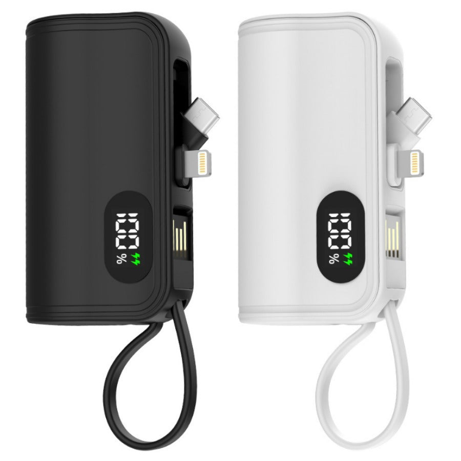 Bærbar powerbank med multifunksjonell ladekabel og digital skjerm Skanto