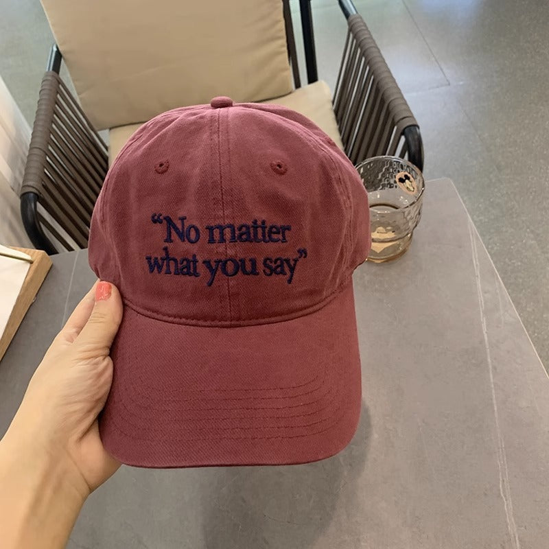 Kvinnebrodert motivasjonsfrase baseballcap Skanto