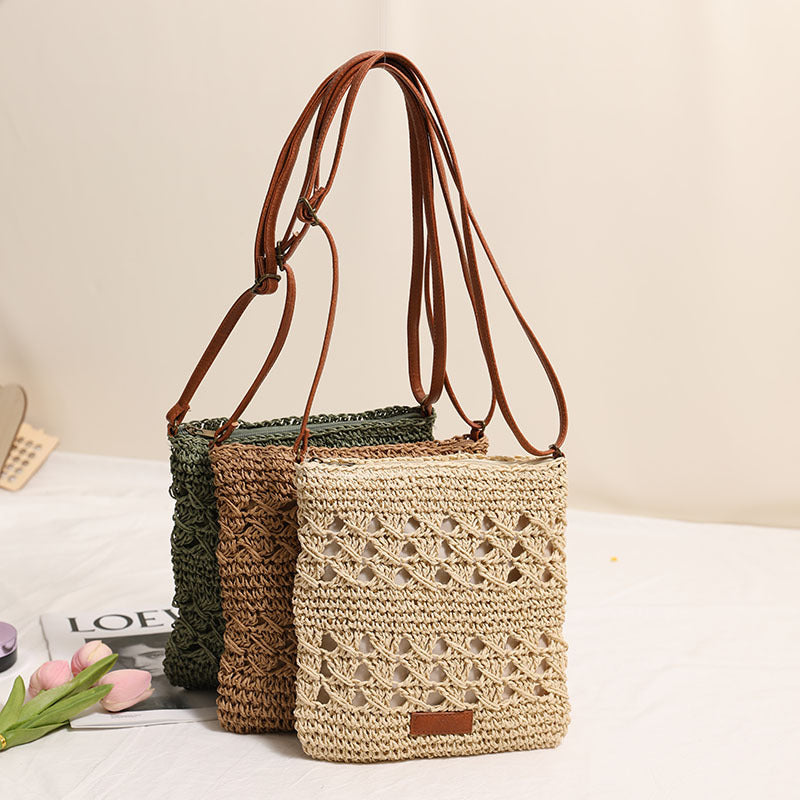 Hand-knotted shoulder bag in elegant design Skanto