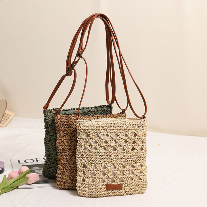 Hand-knotted shoulder bag in elegant design Skanto