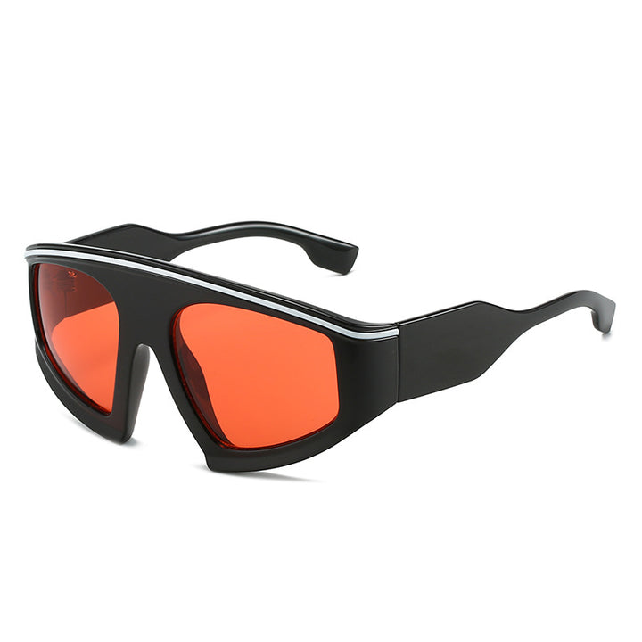Dame sporty solbriller med stilige rammer og store linser Skanto