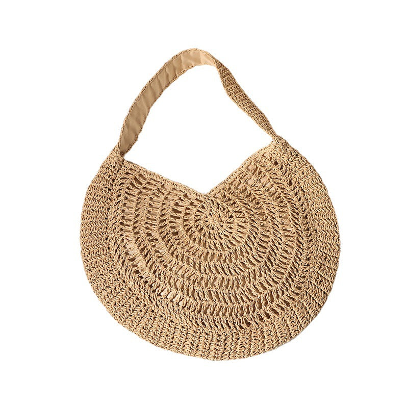 Crocheted beach bag in artistic spiral design Skanto