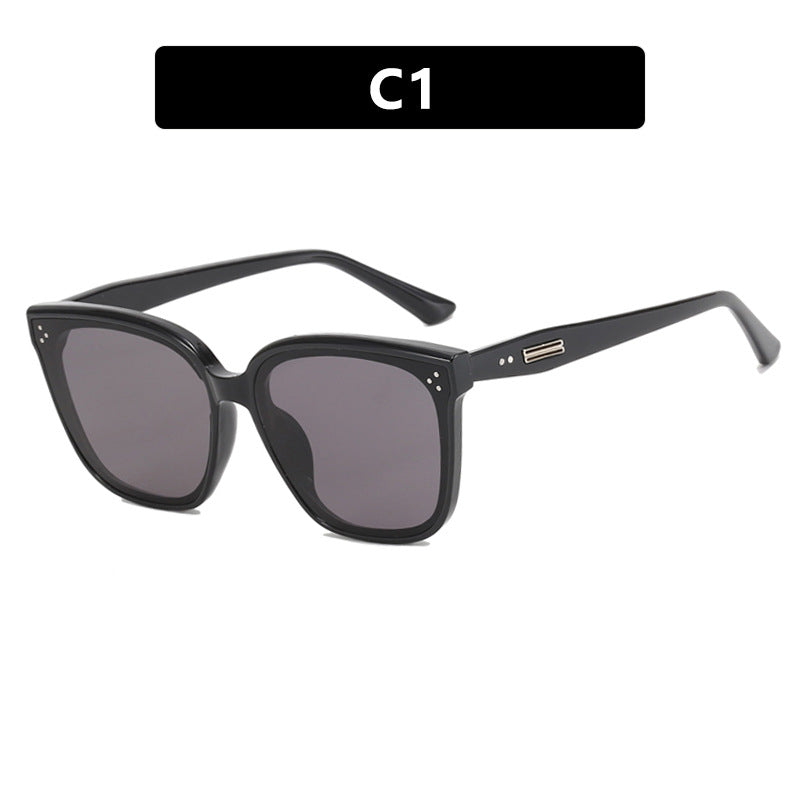 Women's modern oversized sunglasses with elegant, wide frame Skanto