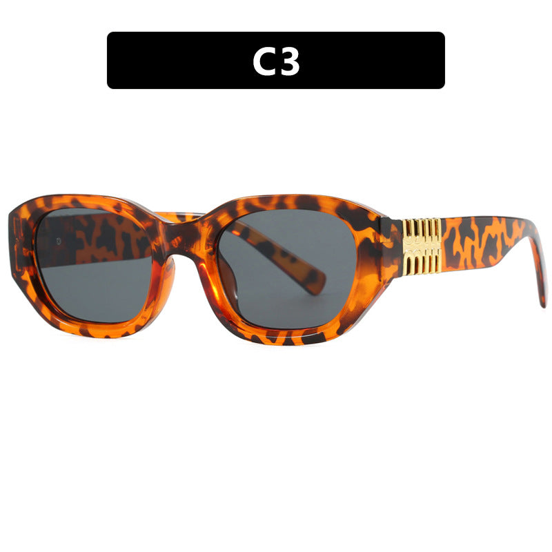 Women's fashionable sunglasses with unique geometric design and elegant accents Skanto