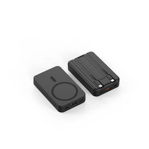 Magnetisk powerbank med Qi-ladefunksjon og stativfunksjon Skanto