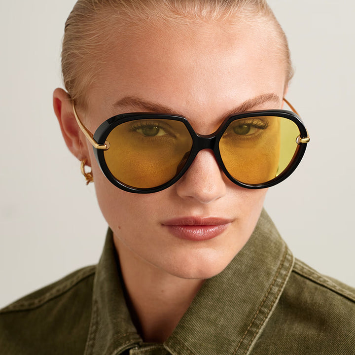 Women's Cat-Eye Sunglasses with Glare-Free UV Protection and Luxurious Metal Frame Skanto