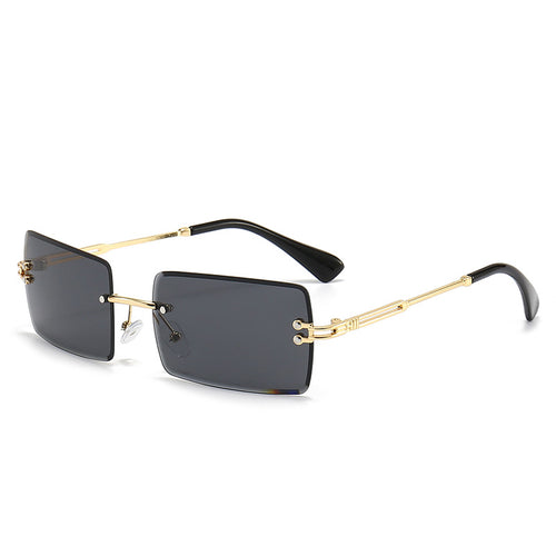 Dame moteriktig rektangulær solbrille med gradientlinser Skanto