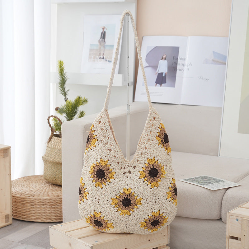 Håndlaget heklet shopper veske Skanto