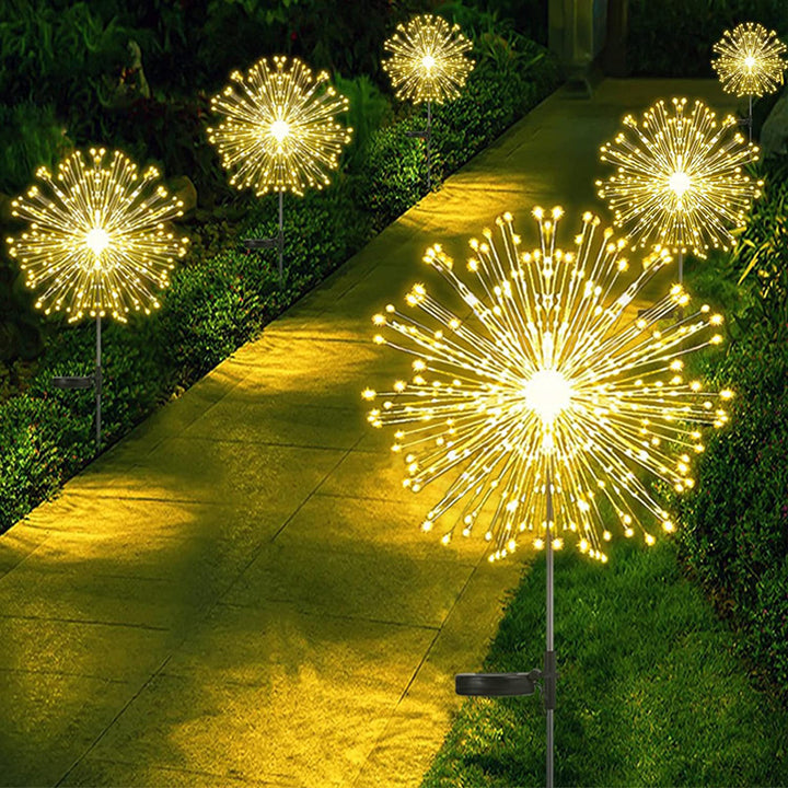 Sparkler-stil solenergi LED hage stake lys med dynamisk fyrverkeri-effekt Skanto