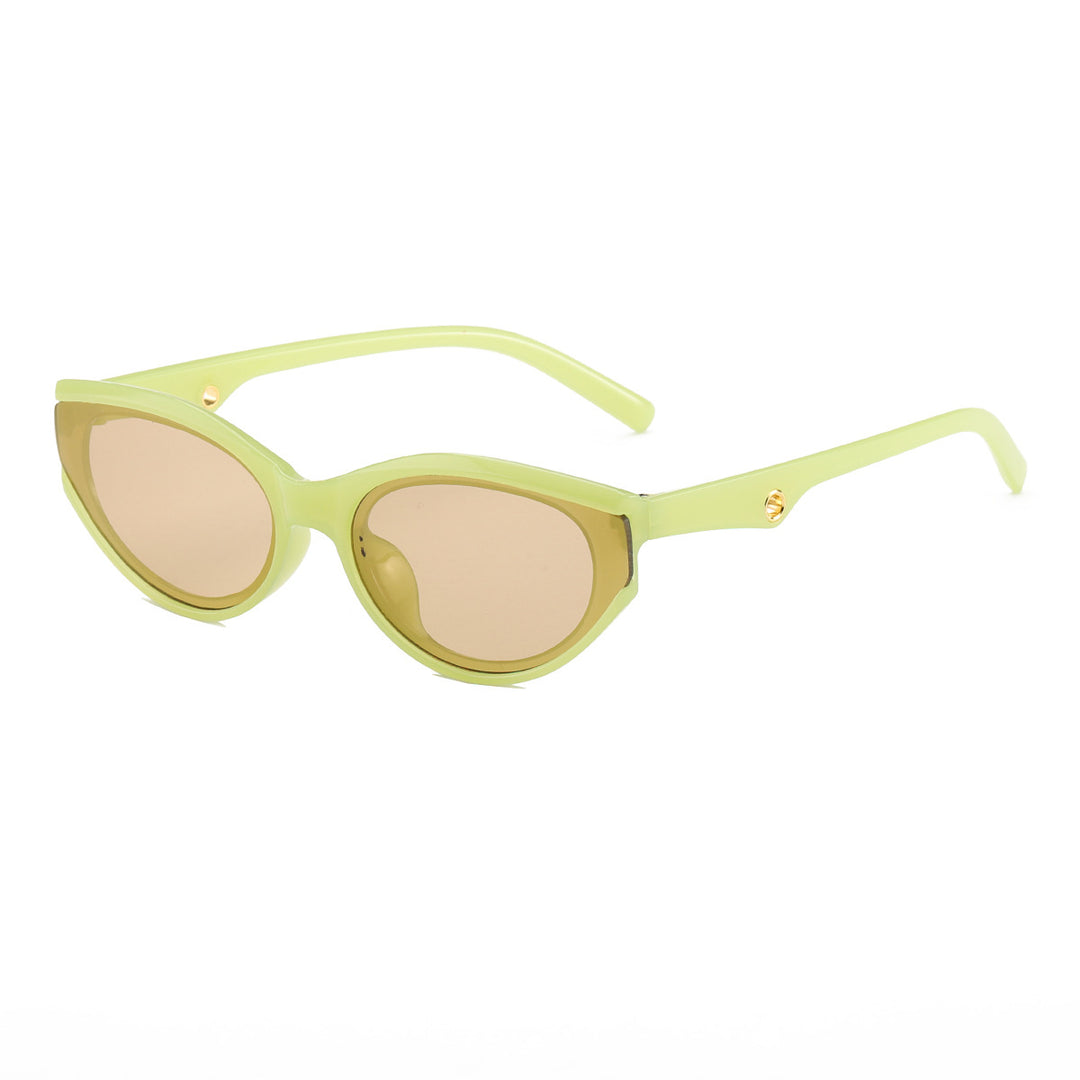 Dame Cat-Eye solbriller med gjennomsiktig, moderne design Skanto