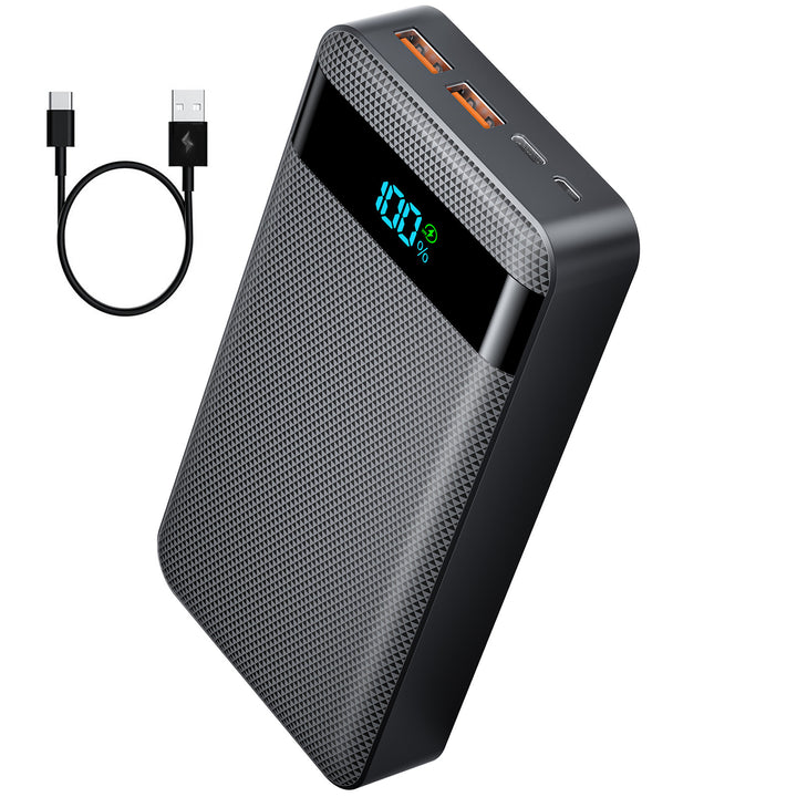 Høyytelses powerbank med digital skjerm og hurtiglading funksjon Skanto