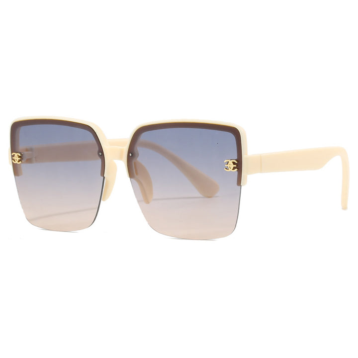 Dame oversized kvadratisk solbrille med høykvalitets linser Skanto