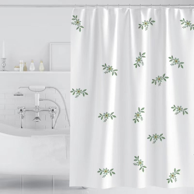 Kvinne Vintage Blomstertrykk Dusjforheng Skanto