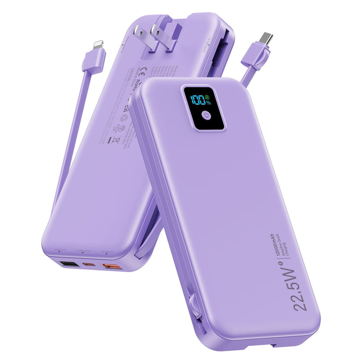Powerbank med digitalt LCD-display og integrert lader Skanto