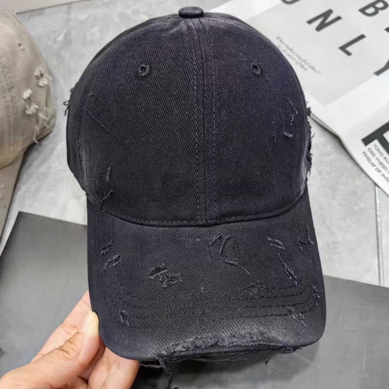 Herre Slitt Denim Baseball Caps Skanto