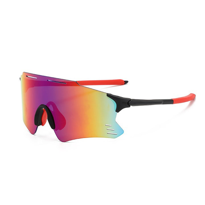 Unisex nan sporty solbriller med ett-stykke visir polarisert glass rutsfritt nesestøtte Skanto