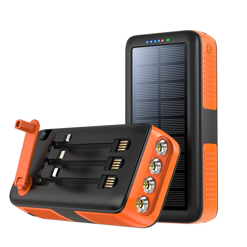 Solar Powerbank med multifunksjonelle LED-lamper Skanto