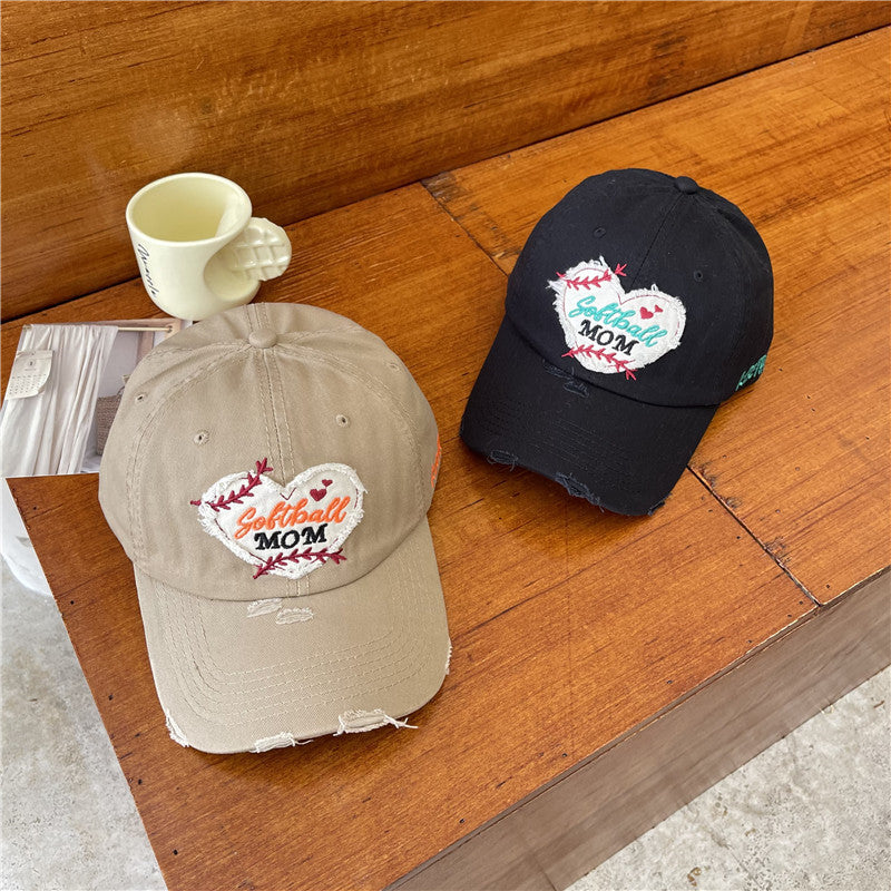 Kvinne Slitt Softball Mom Patch Basecap Skanto
