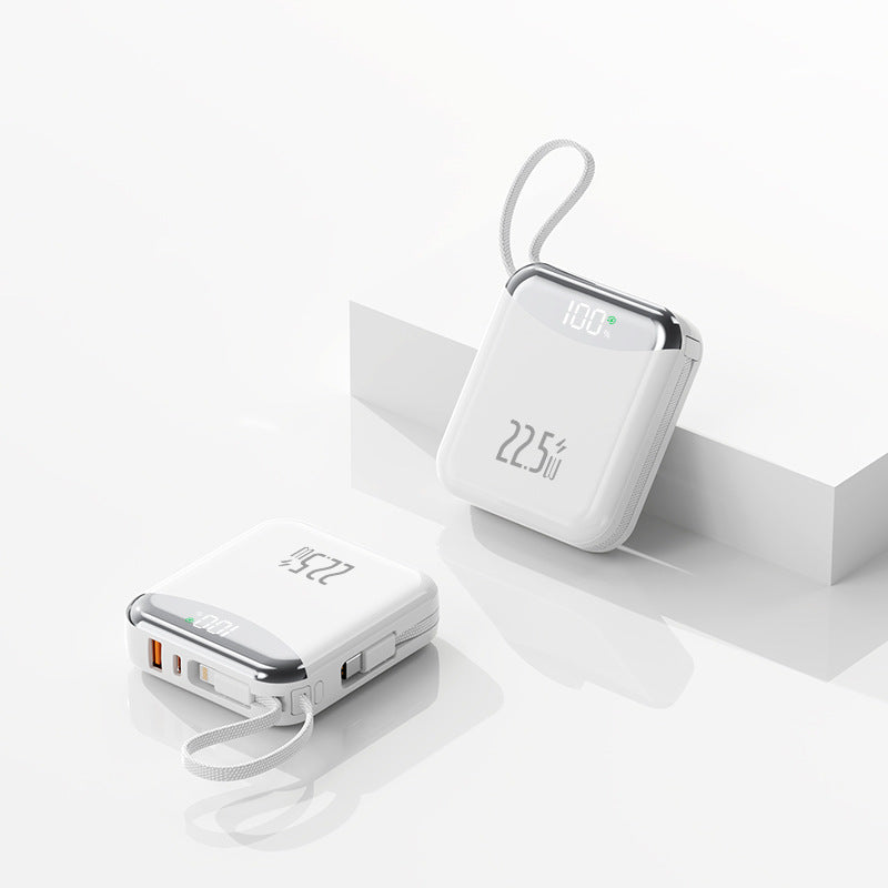 Kompakt hurtiglading powerbank med LED-skjerm Skanto