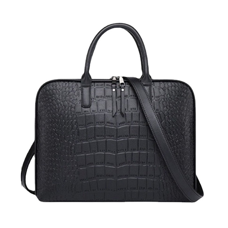 Elegant Laptop-veske i luksuriøs krokodillelook Skanto